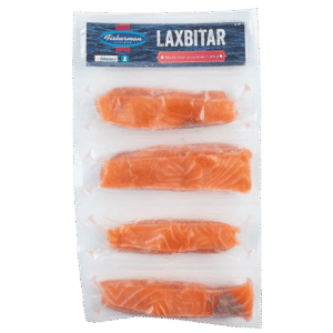 LAXBITAR <span style="font-size: 80%; font-style: italic;">mindre ojämna bitar av lax</span>