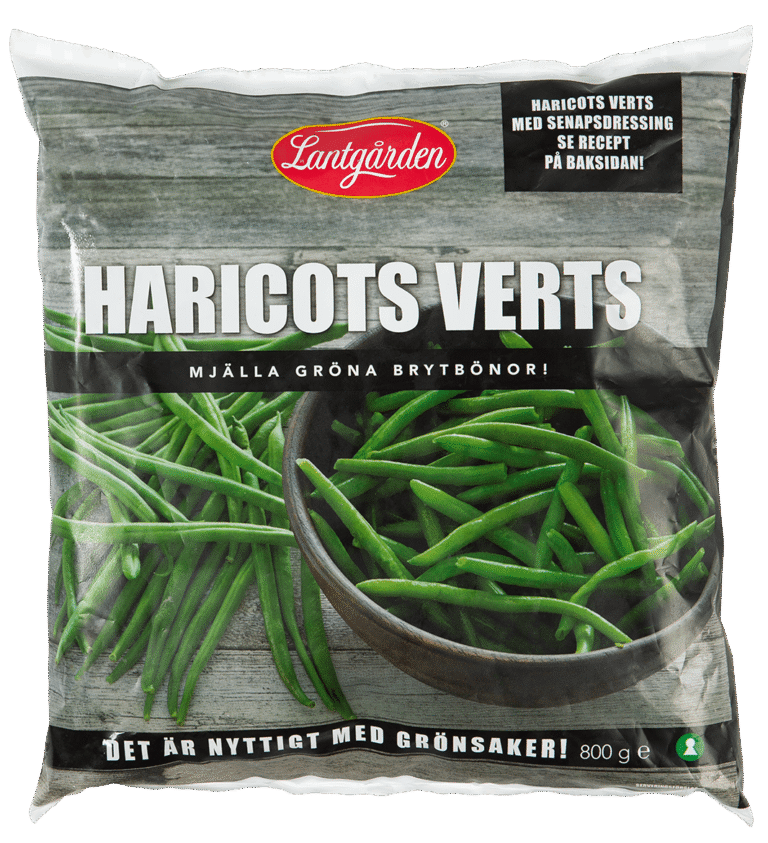 Lantgården frysta haricots verts